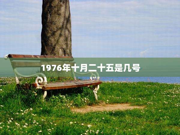 1976年十月二十五是几号