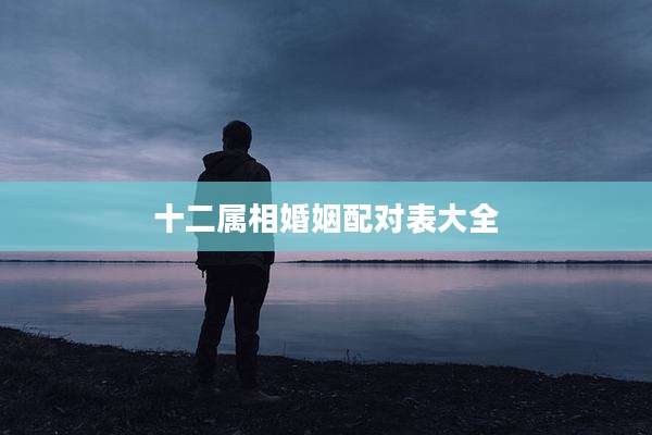 十二属相婚姻配对表大全
