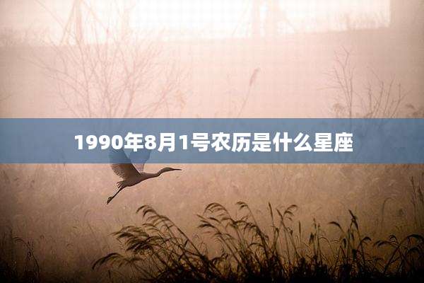 1990年8月1号农历是什么星座