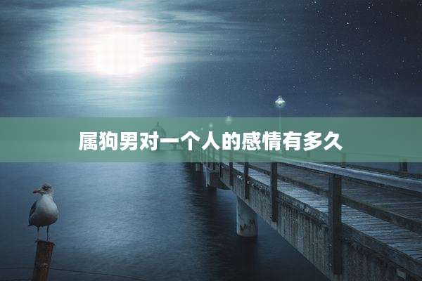 属狗男对一个人的感情有多久