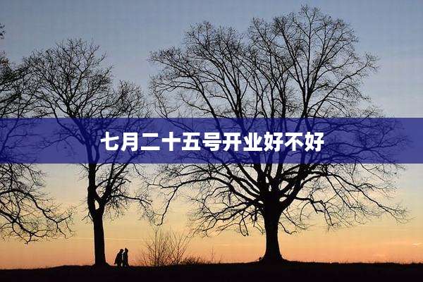 七月二十五号开业好不好