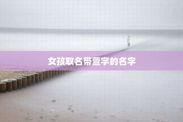 女孩取名带萱字的名字