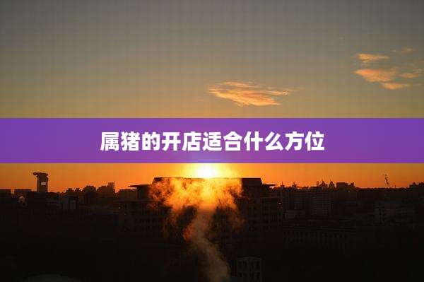属猪的开店适合什么方位