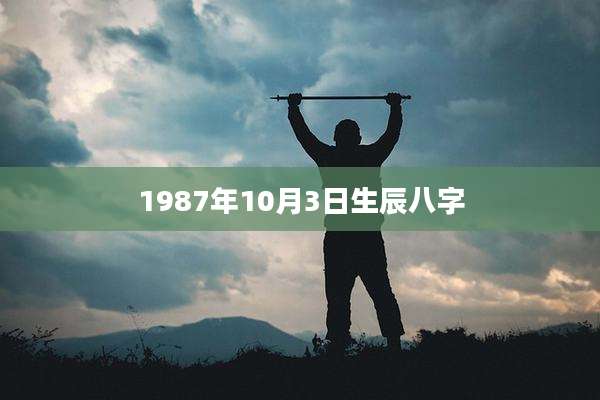 1987年10月3日生辰八字