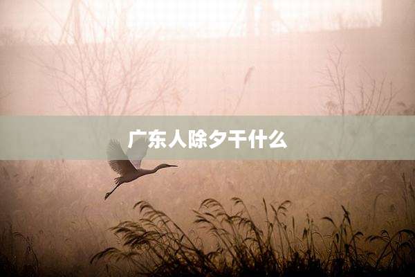 广东人除夕干什么