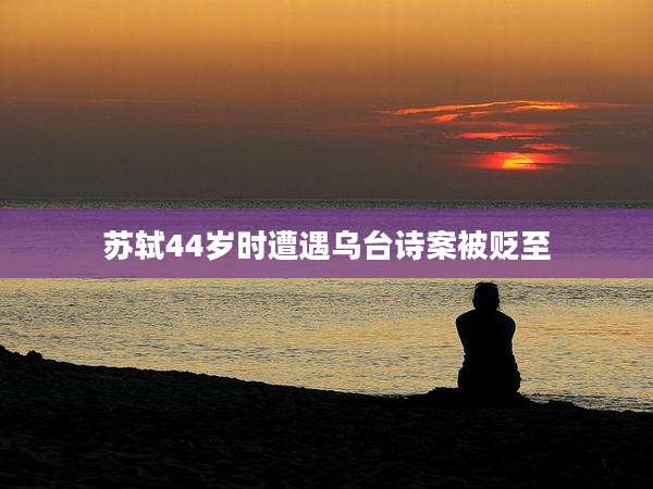 苏轼44岁时遭遇乌台诗案被贬至