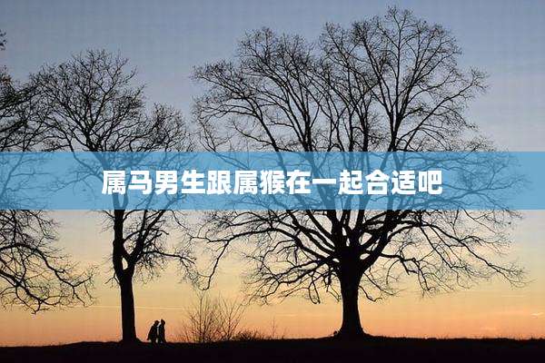 属马男生跟属猴在一起合适吧