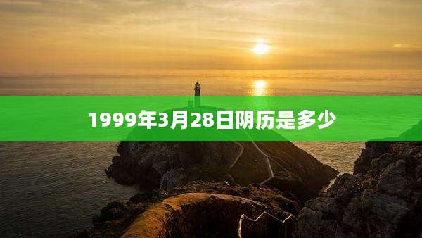 1999年3月28日阴历是多少