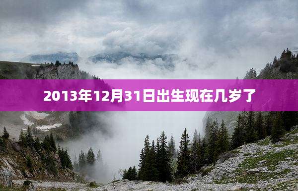 2013年12月31日出生现在几岁了