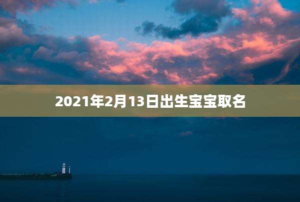 2021年2月13日出生宝宝取名