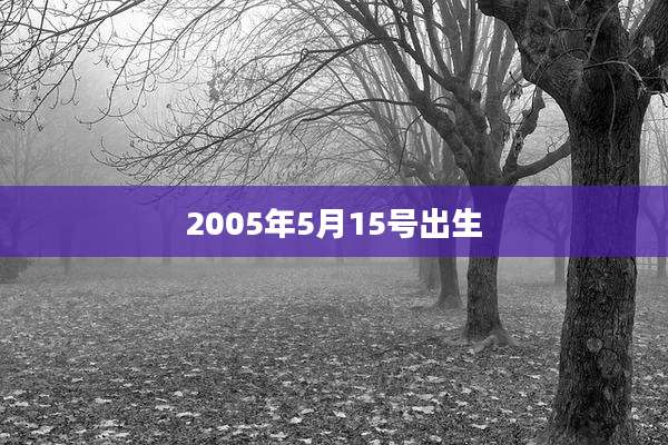 2005年5月15号出生