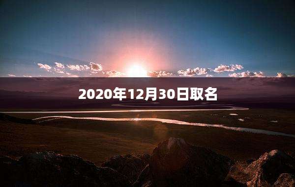 2020年12月30日取名