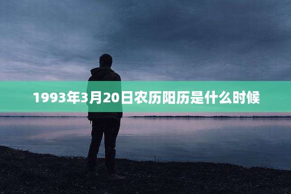 1993年3月20日农历阳历是什么时候