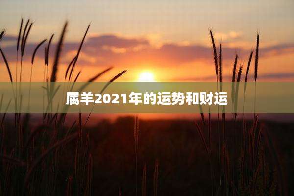 属羊2021年的运势和财运