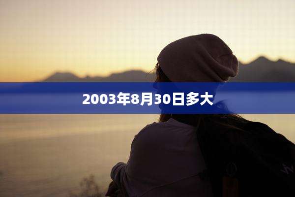 2003年8月30日多大