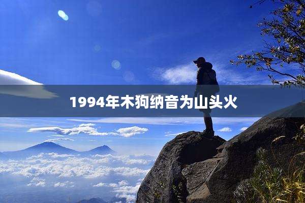 1994年木狗纳音为山头火