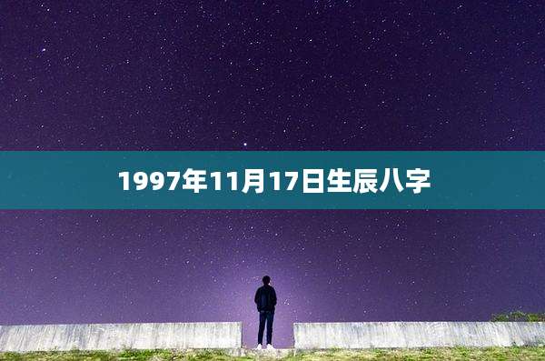 1997年11月17日生辰八字