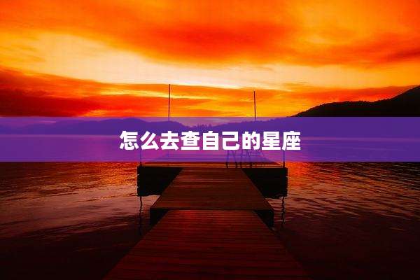 怎么去查自己的星座