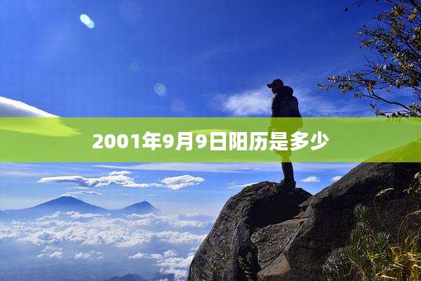 2001年9月9日阳历是多少
