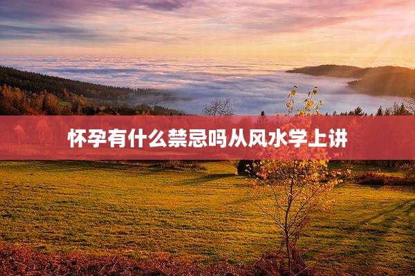 怀孕有什么禁忌吗从风水学上讲