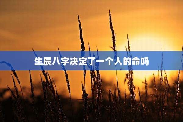 生辰八字决定了一个人的命吗