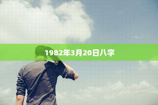 1982年3月20日八字