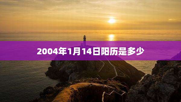 2004年1月14日阳历是多少