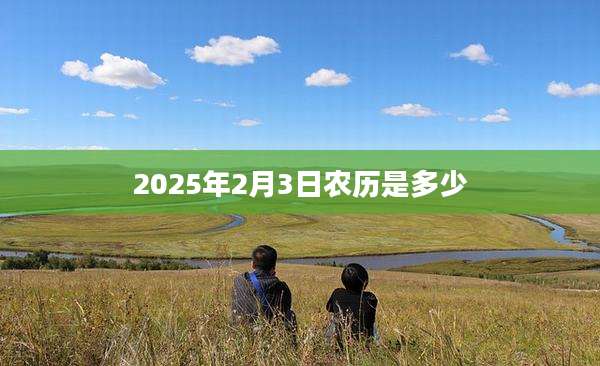 2025年2月3日农历是多少