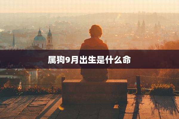 属狗9月出生是什么命