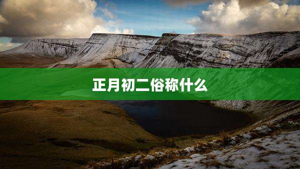 正月初二俗称什么