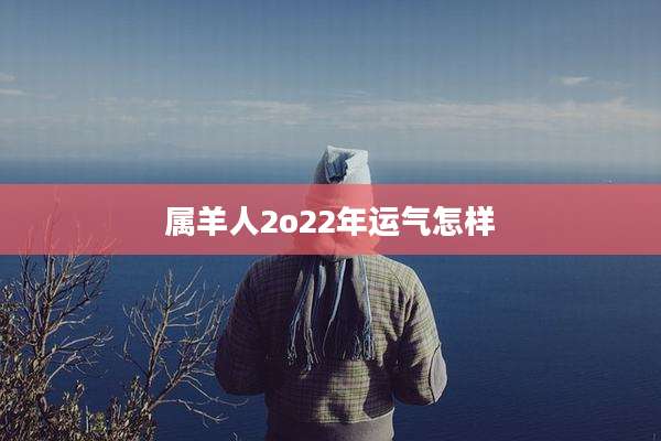 属羊人2o22年运气怎样