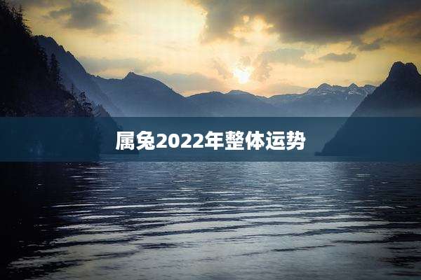 属兔2022年整体运势