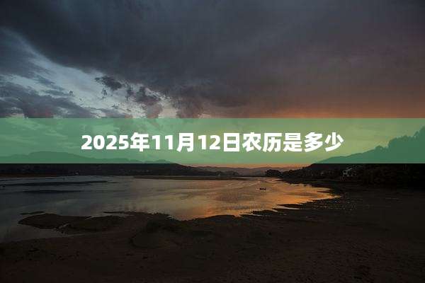 2025年11月12日农历是多少