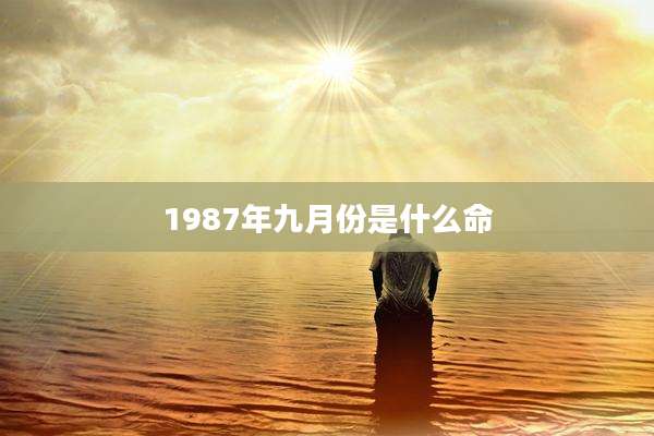 1987年九月份是什么命