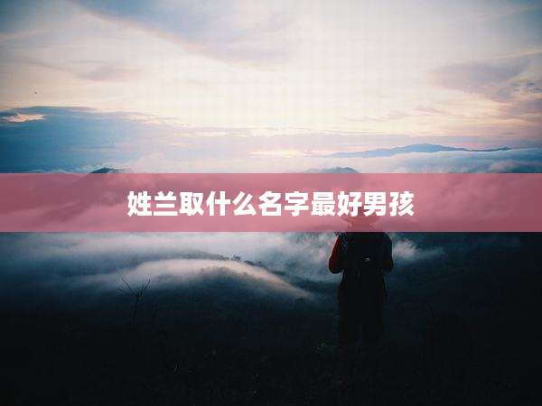 姓兰取什么名字最好男孩