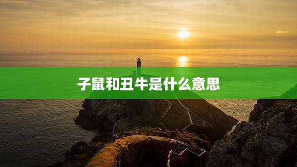 子鼠和丑牛是什么意思