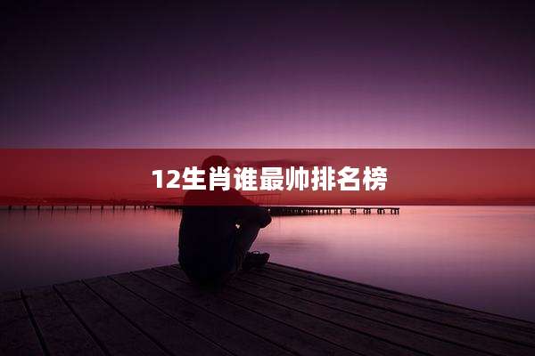 12生肖谁最帅排名榜