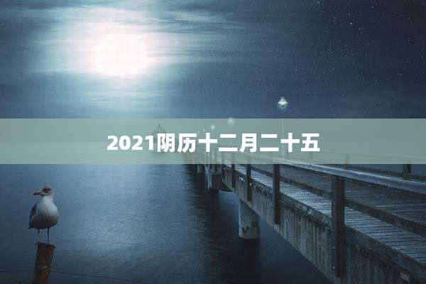 2021阴历十二月二十五