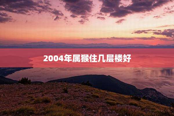 2004年属猴住几层楼好