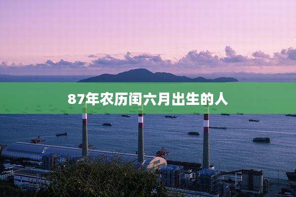 87年农历闰六月出生的人