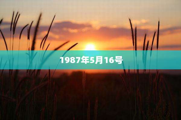 1987年5月16号