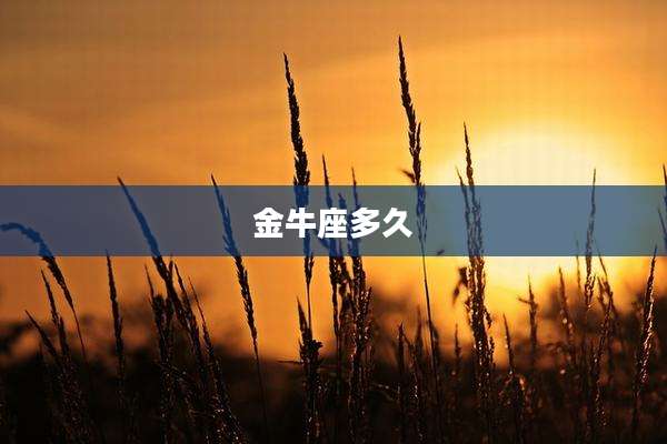 金牛座多久