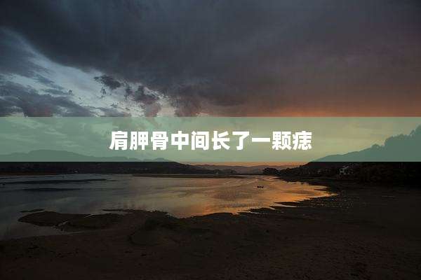 肩胛骨中间长了一颗痣