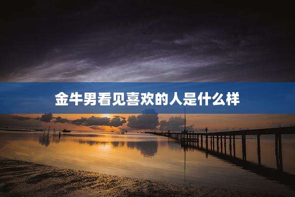 金牛男看见喜欢的人是什么样