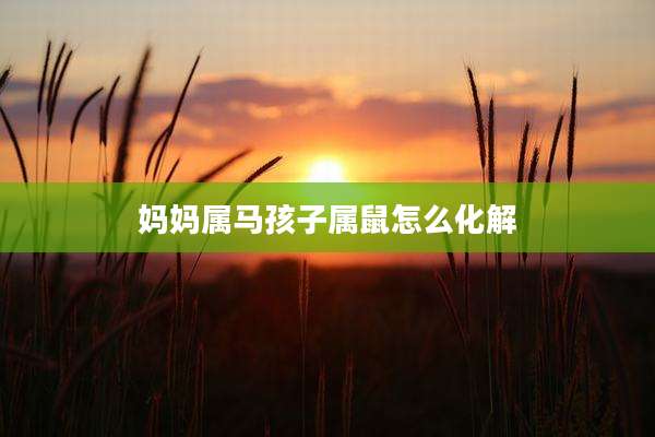 妈妈属马孩子属鼠怎么化解