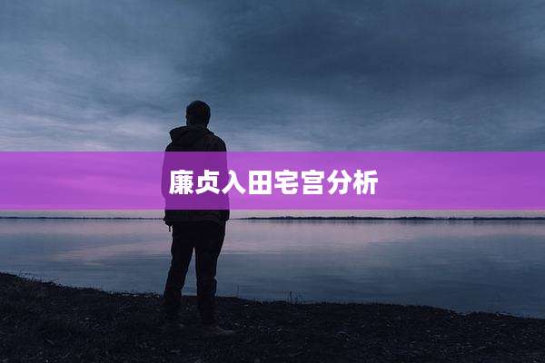 廉贞入田宅宫分析