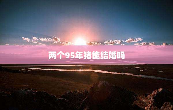 两个95年猪能结婚吗