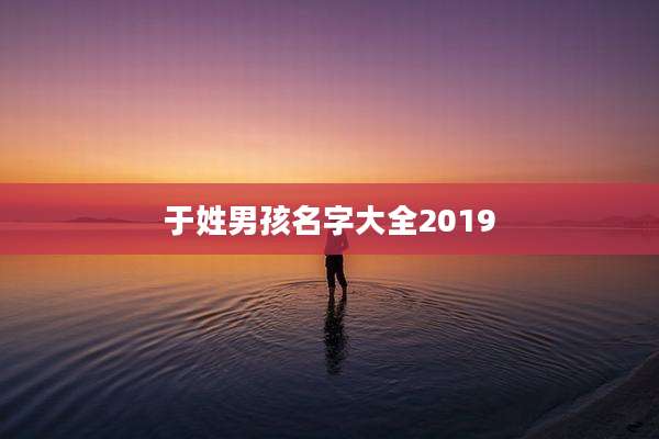 于姓男孩名字大全2019