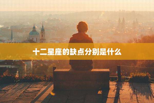十二星座的缺点分别是什么