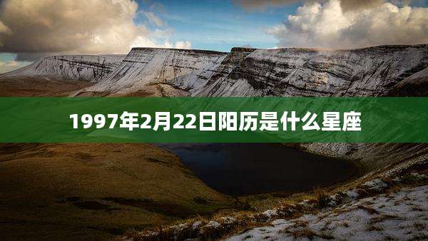 1997年2月22日阳历是什么星座